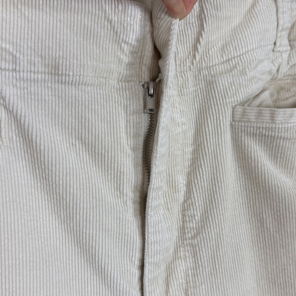 Maeve The Colette Wide Leg Corduroy Pants in Cream Size 34 Tall - Picture 5 of 7